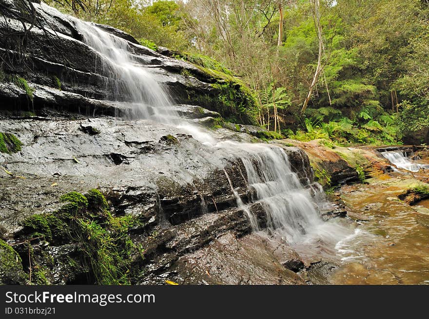 Waterfall in blue mountains, Australia