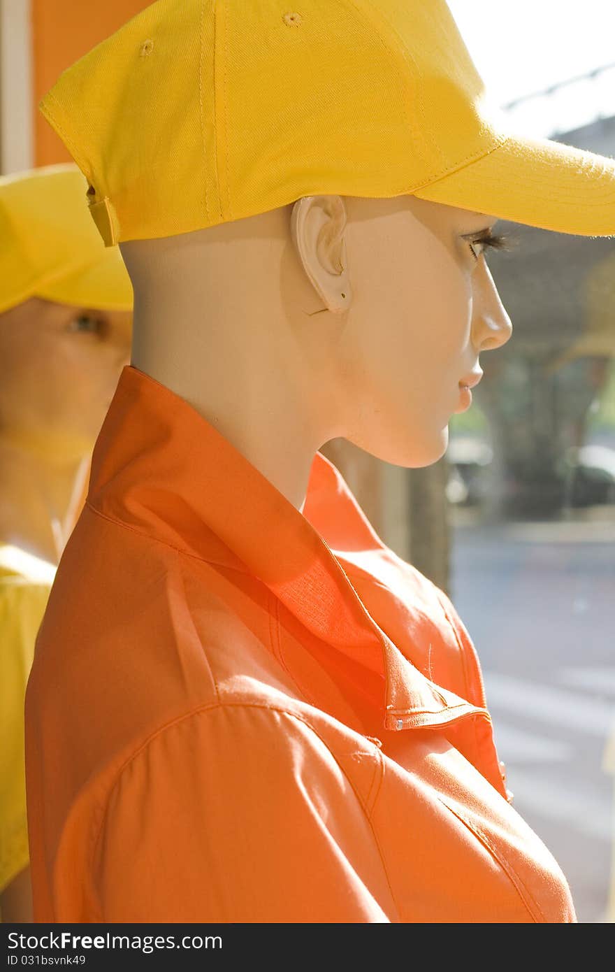 Mannequins in a shop window