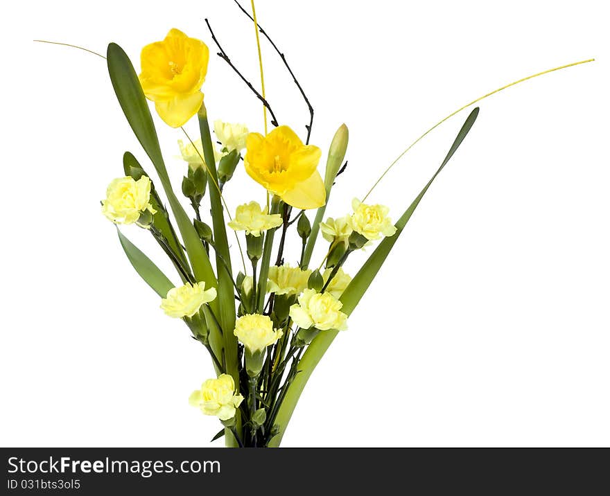 Blue vase with frash carnation. Blue vase with frash carnation