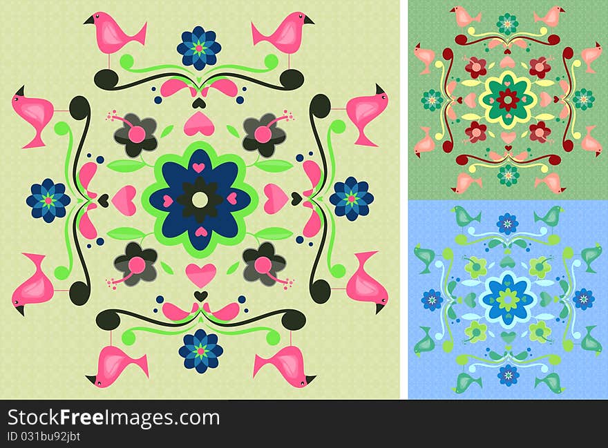 Birds Floral Patterns