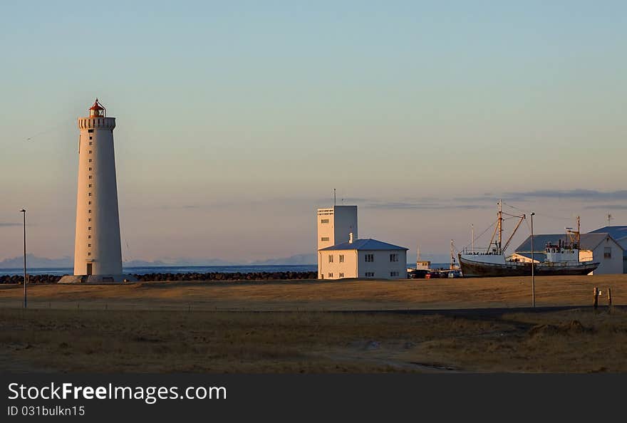 Icelandic lighthouse in the morning