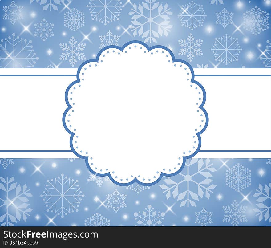 Template frame design for xmas card