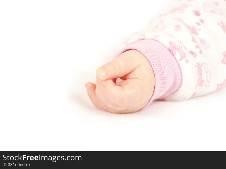 Photo of a babie's hand lying relaxed