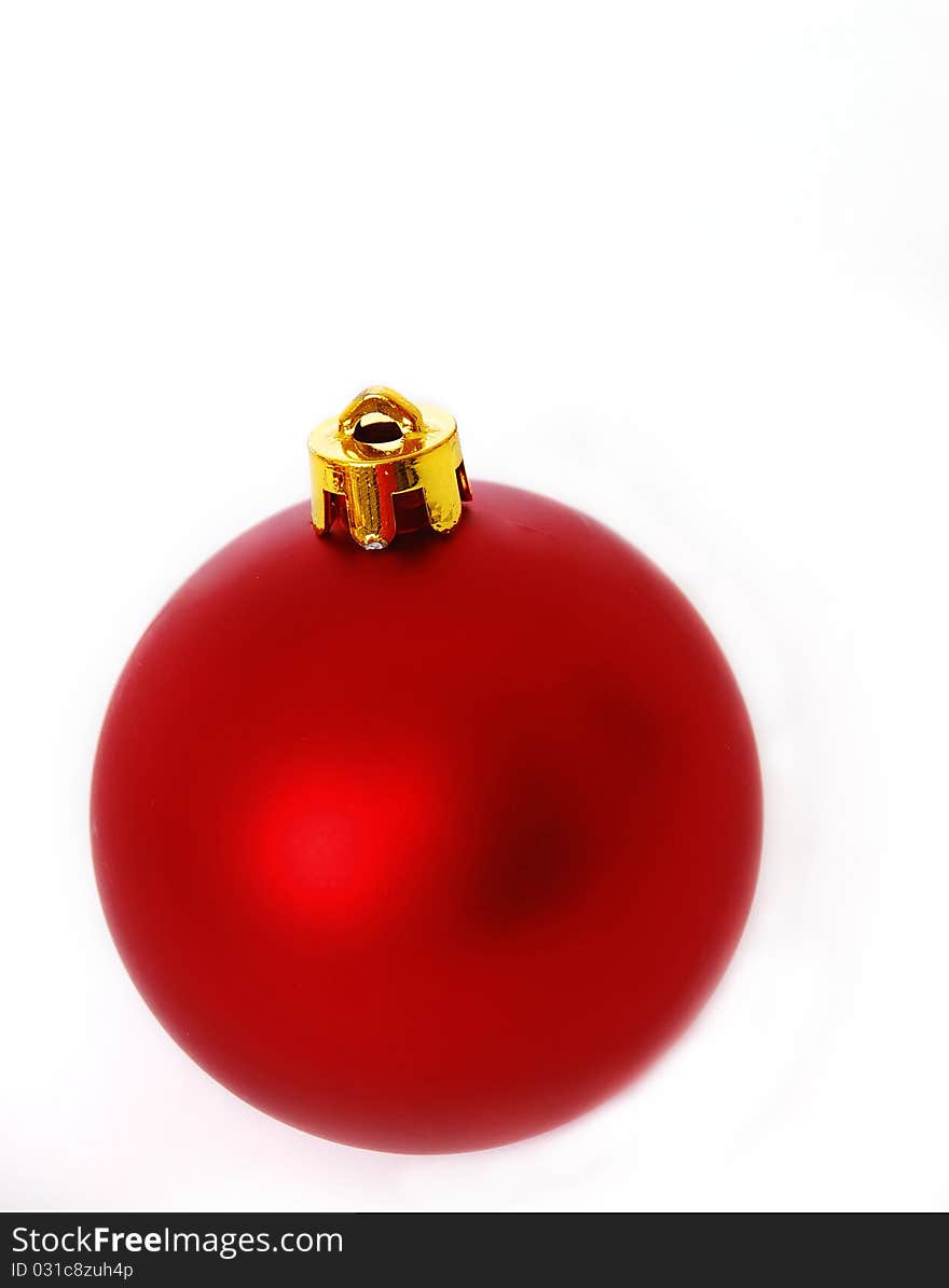 Christmas balls on white background