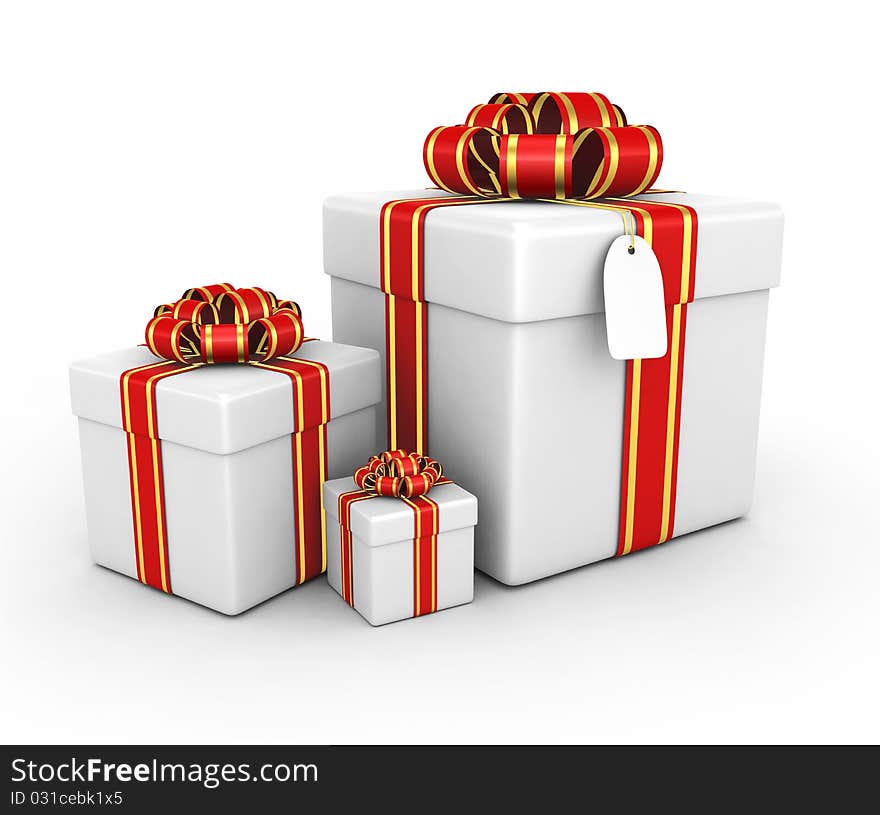 Gift boxes - 3d render