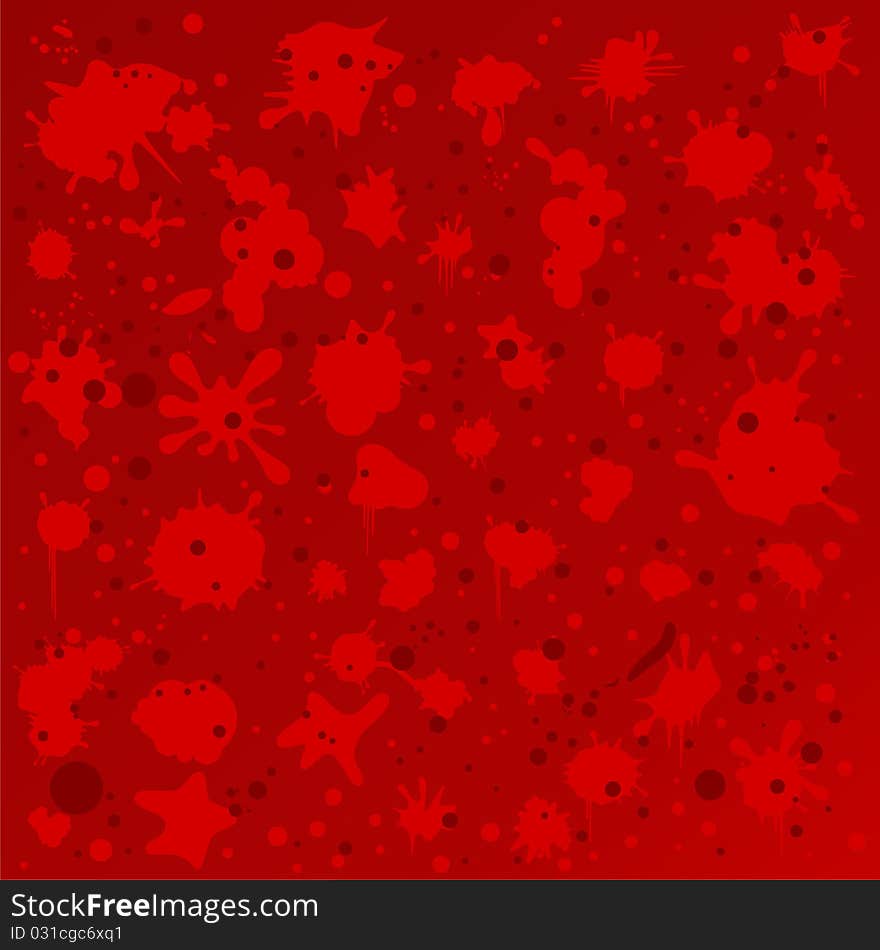 Red Background With Blurs