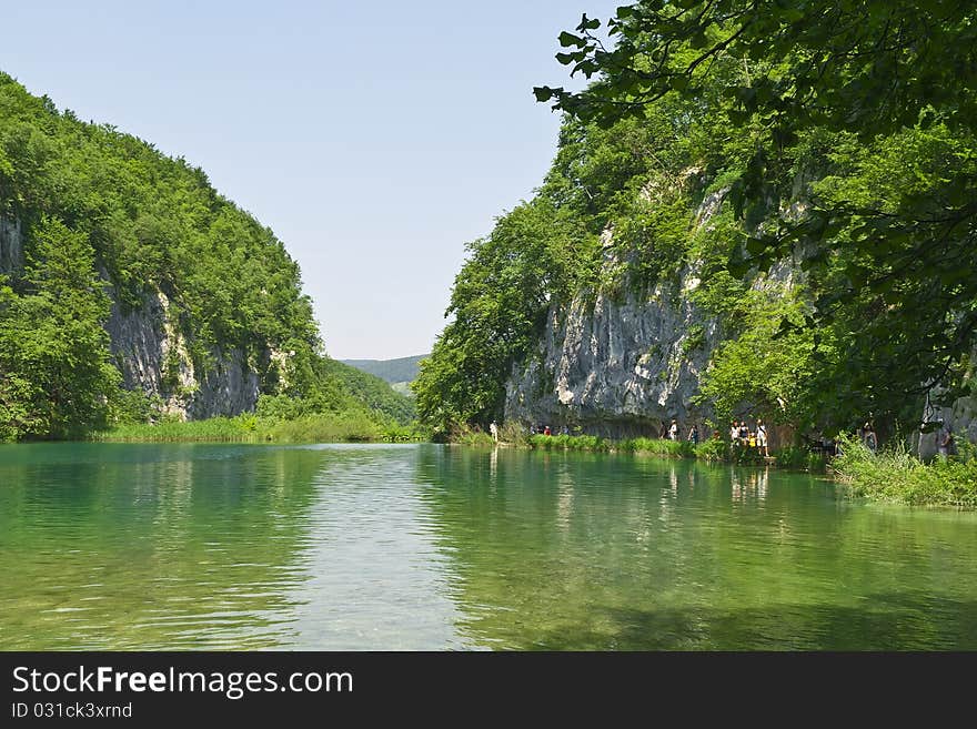 Breathtaking view in the Plitvice Lakes National Park (Croatia)