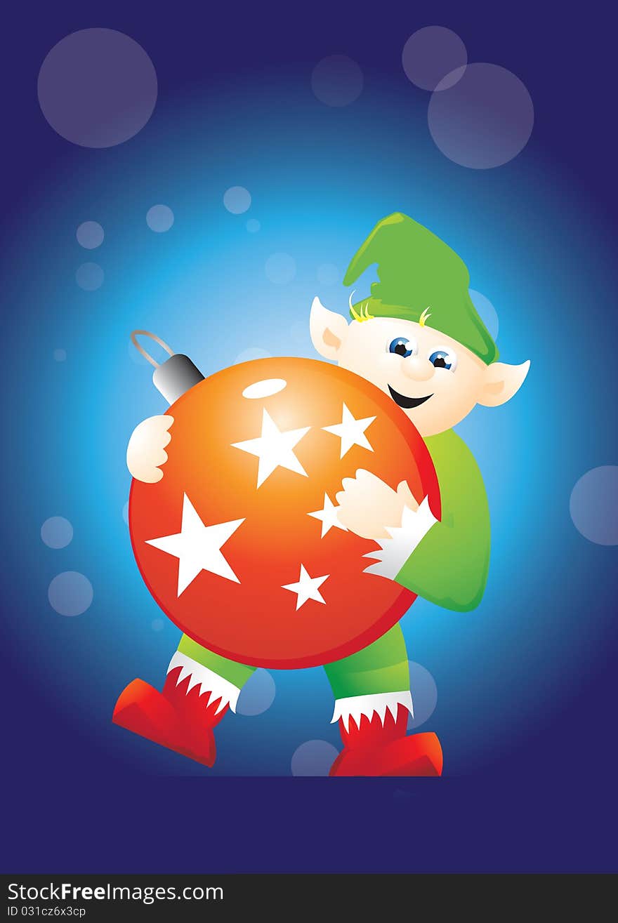 Elf Carrying Bauble 2