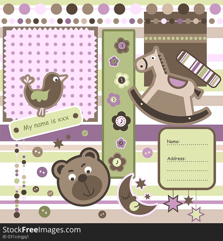 Variable elements for scrapbook,. Variable elements for scrapbook,