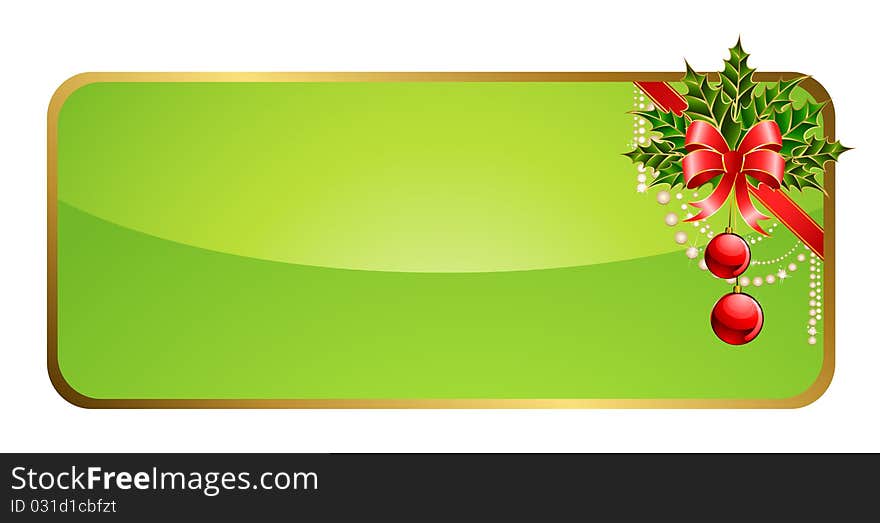 christmas background with red bow illustration for a design