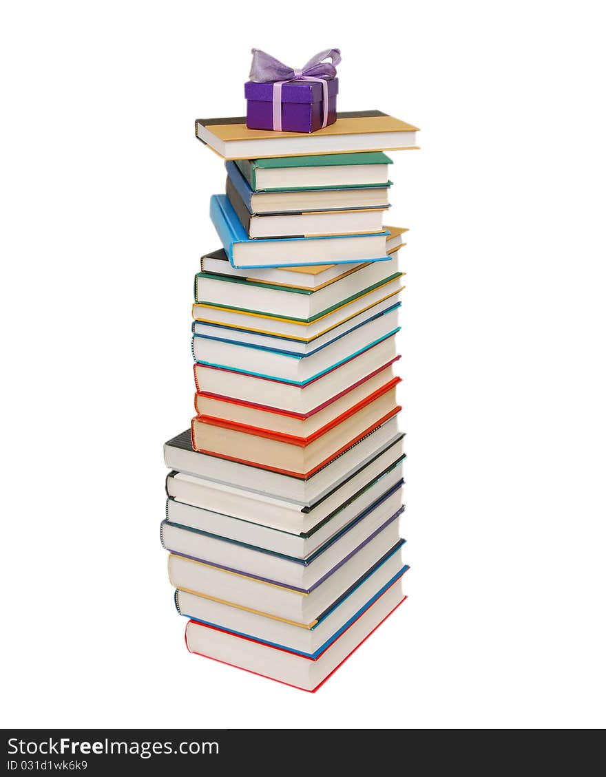 Books in gift packing isolated on a white background