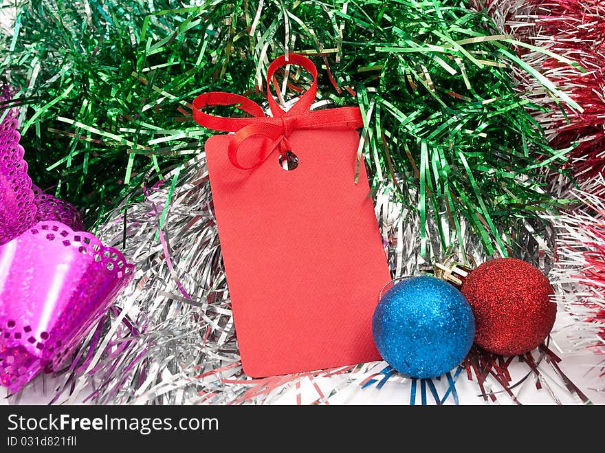 Blank Christmas Greeting Tag