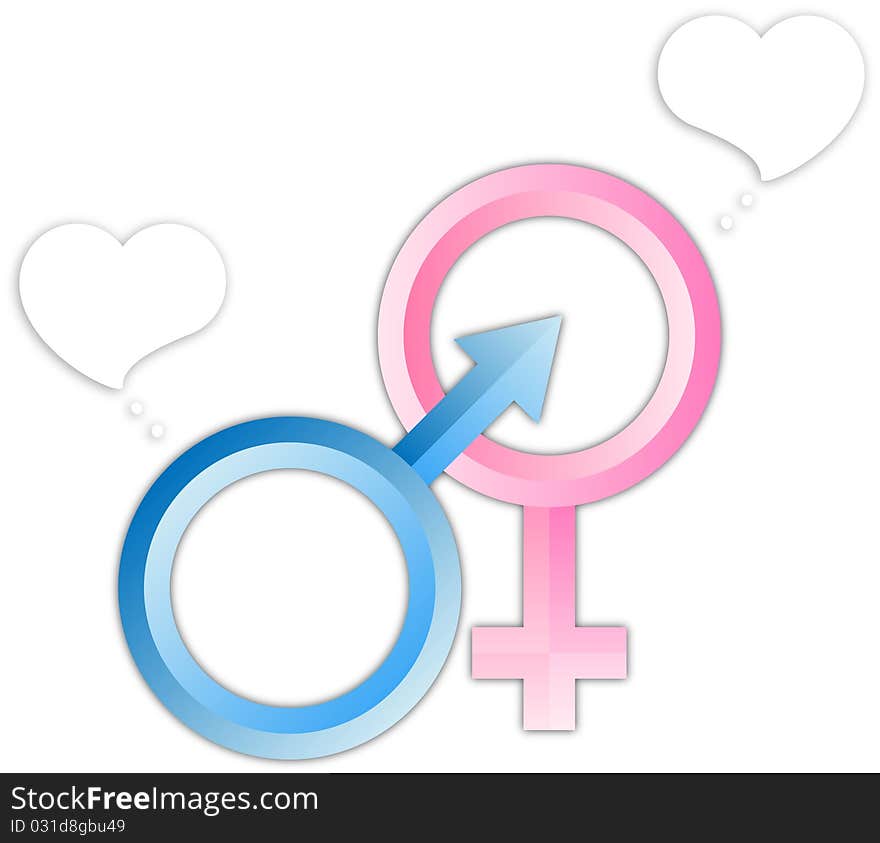 Male Female Sign Bubbles