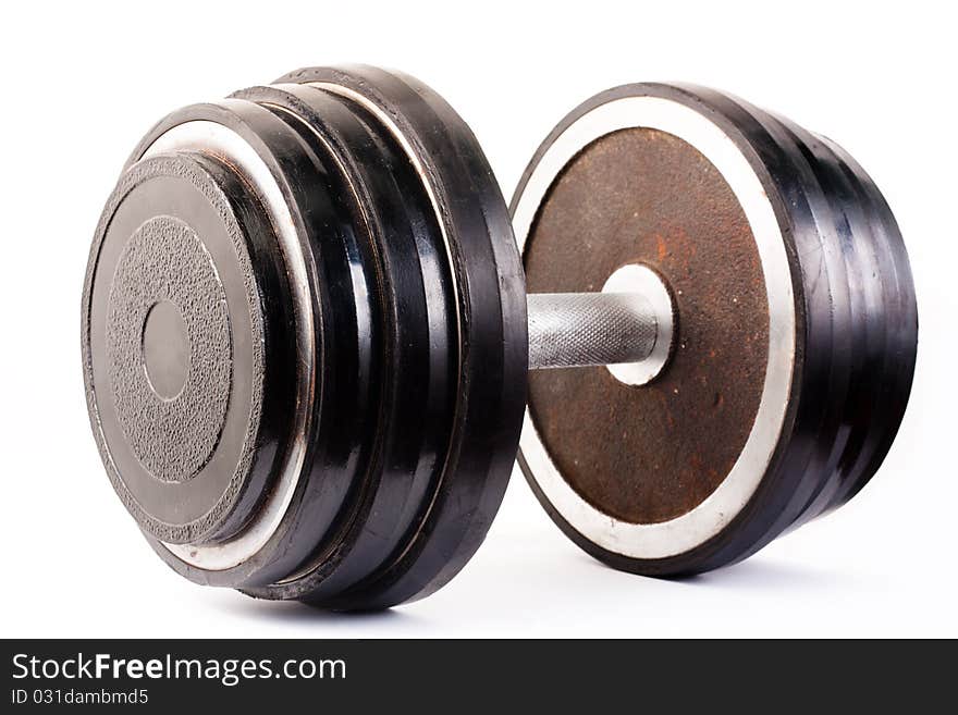 Hand dumbbells isolated on the white background