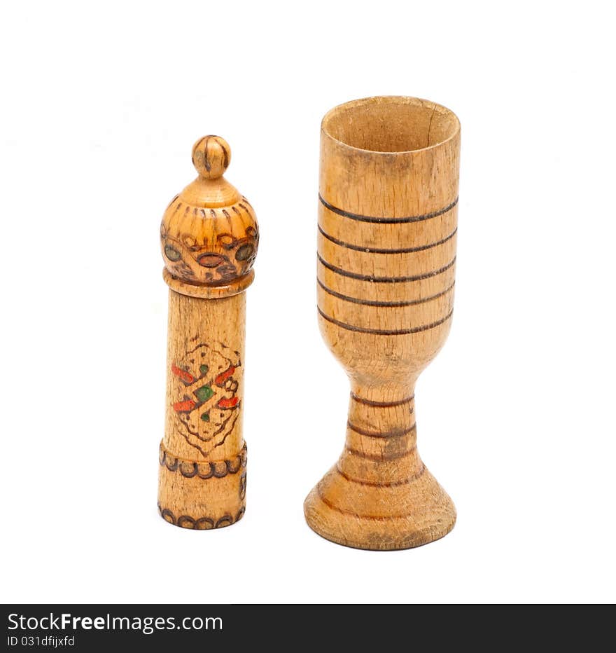 Two wooden items for environment