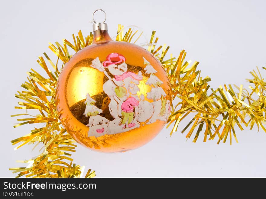 Christmas arrangement on white background