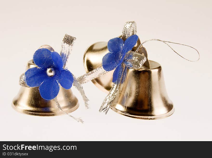 Christmas bell on white background