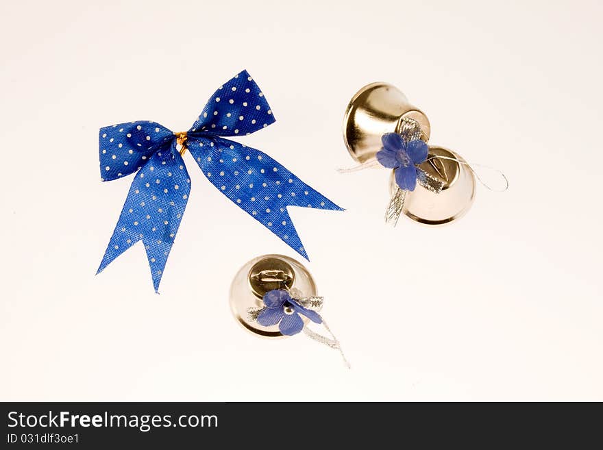 Christmas bell on white background