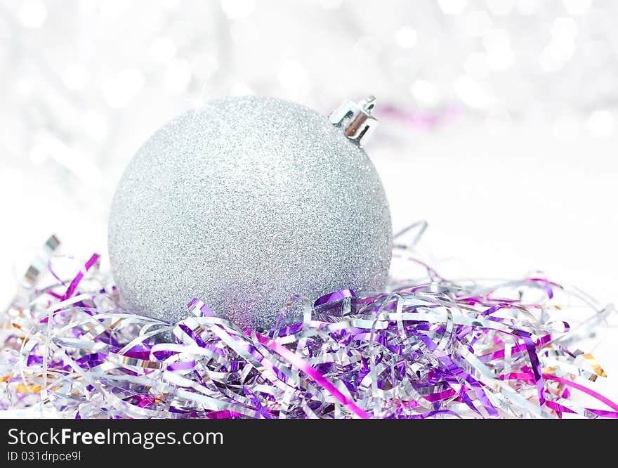 Silver Christmas ball