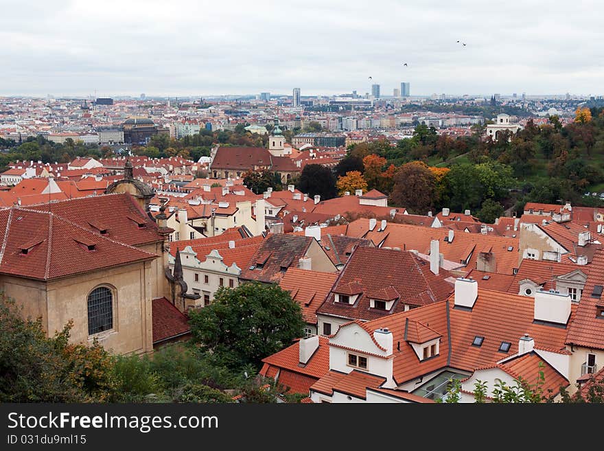 View of Prague from the top