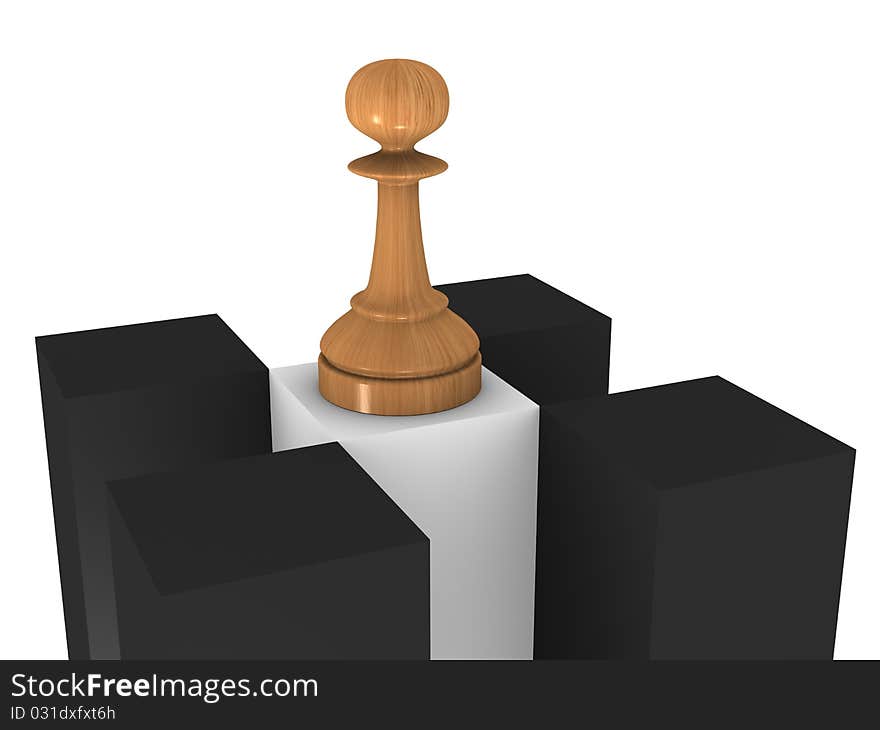 Wooden Chess Pawn