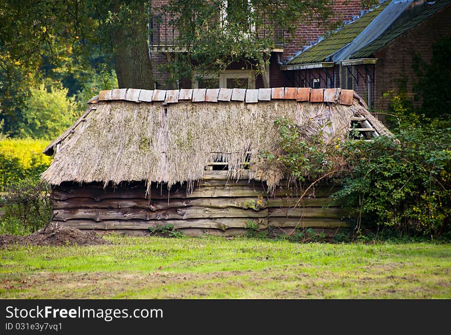 An old shack in ruins