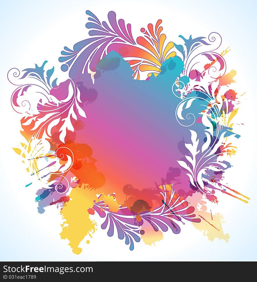 Colorful floral background for your design