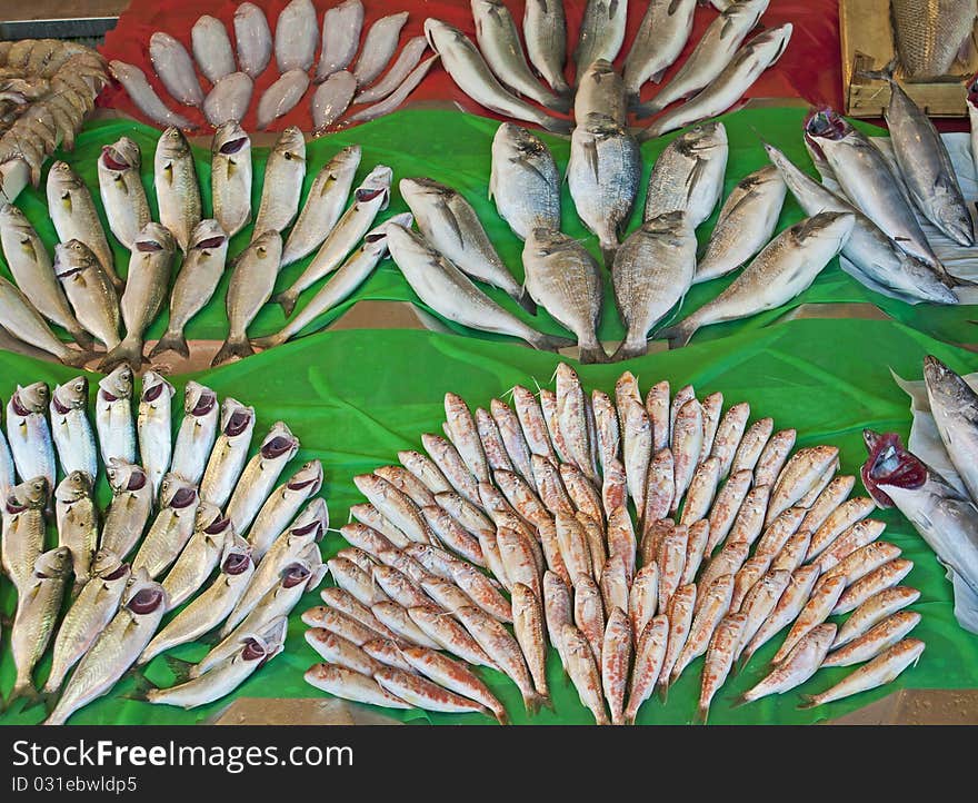 Fresh fish at a market