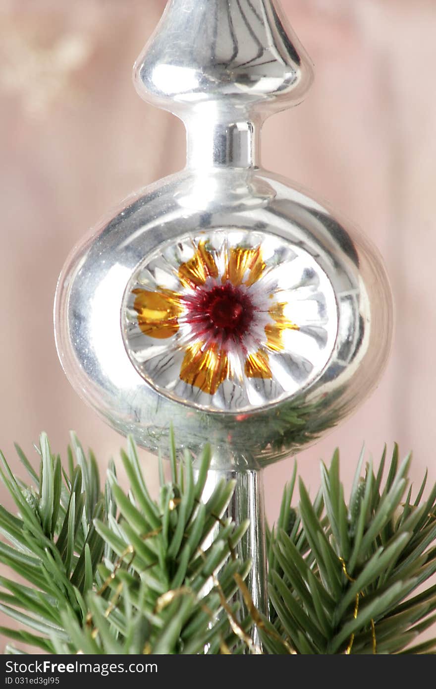 Christmas tree decoration at blurry background. Christmas tree decoration at blurry background