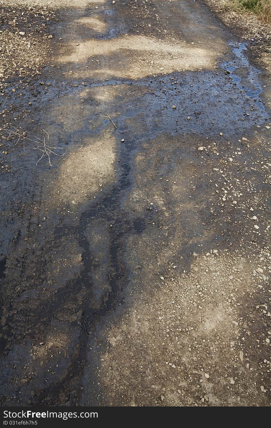 Landfill waste water. Dirty and polluting liquids draining from the garbage to landfills.