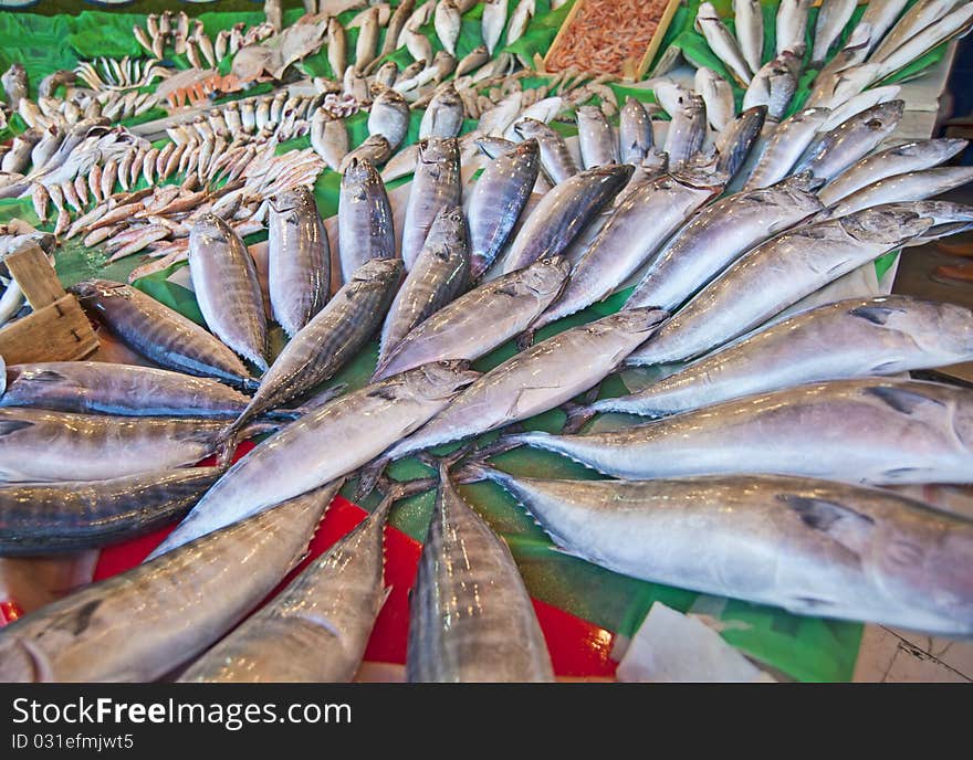 Fresh fish at a market