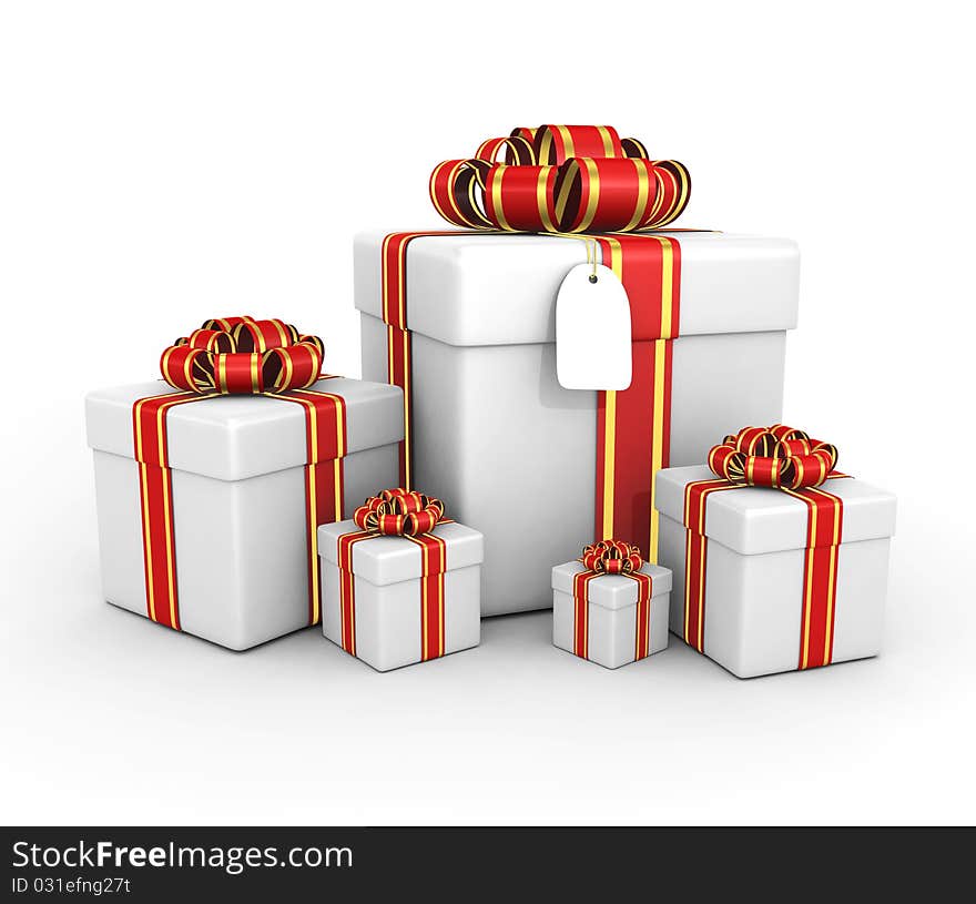 Gift boxes - 3d render