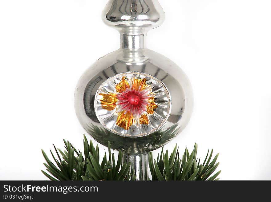 Christmas tree decoration at white background. Christmas tree decoration at white background