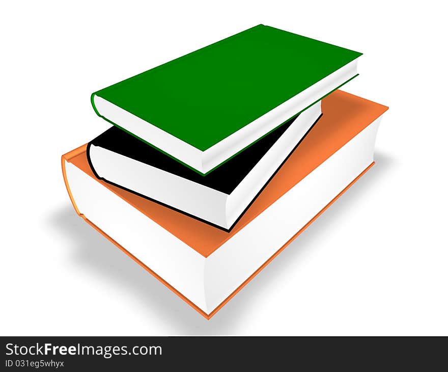 Stack of Books in 3D