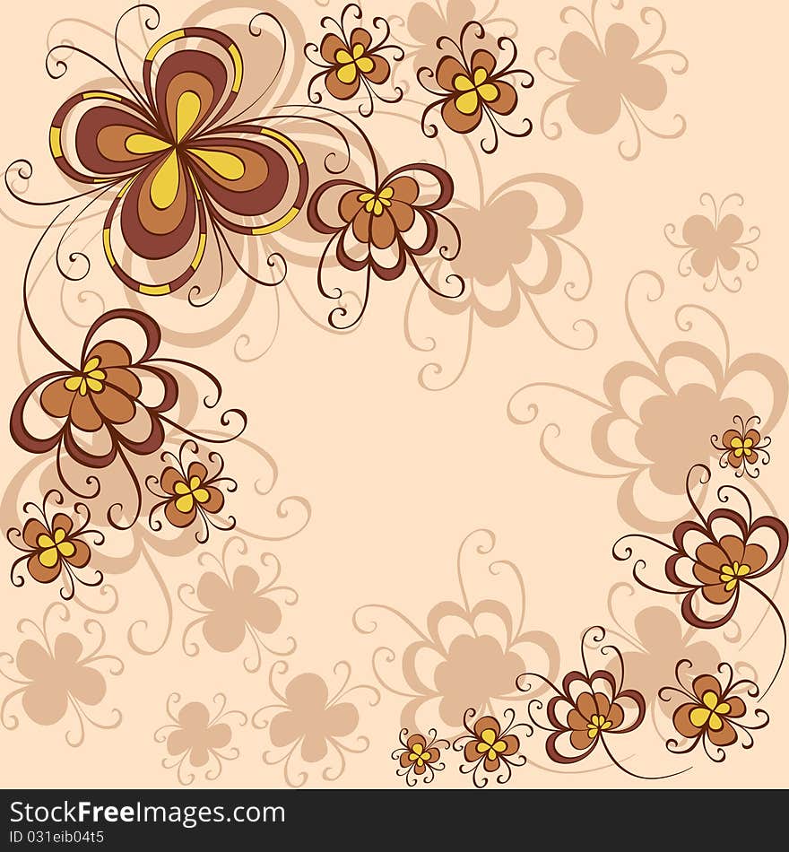 Background with decorative flowers