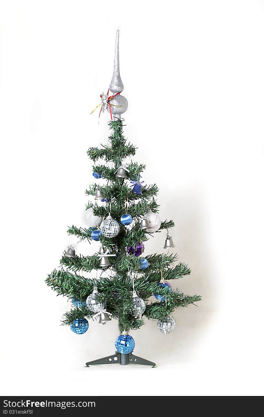 Christmas tree decoration at white background. Christmas tree decoration at white background