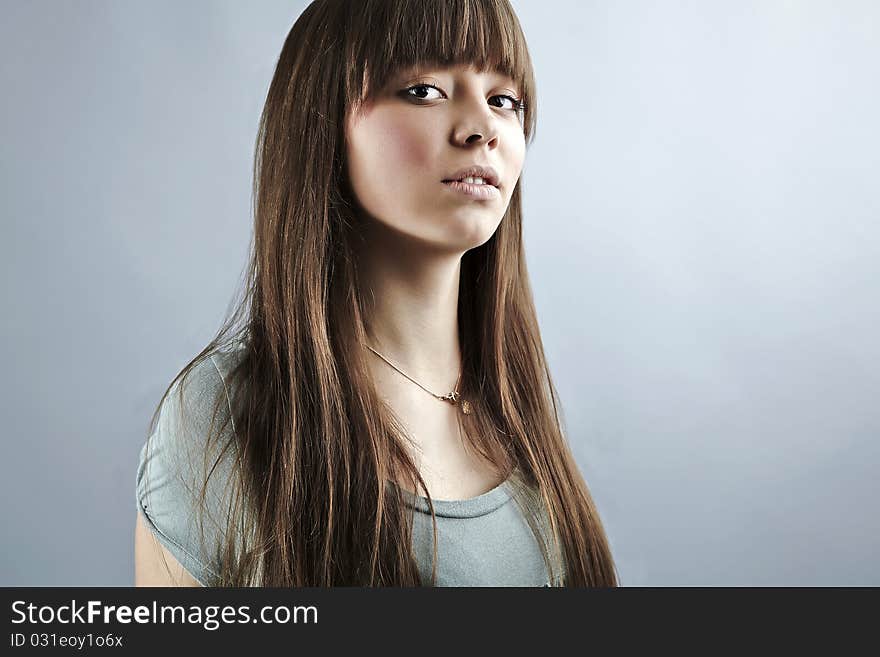 Portrait of lovely teenager girl