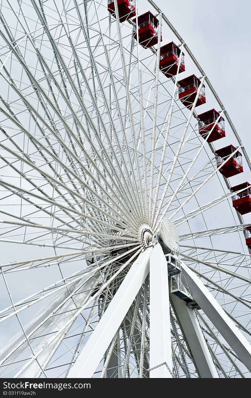 An abstract of the Ferris wheel at Chicago's Navy Pier. An abstract of the Ferris wheel at Chicago's Navy Pier