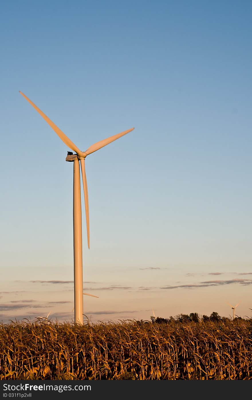 Wind turbine in Tuscola County, Michigan. Wind turbine in Tuscola County, Michigan