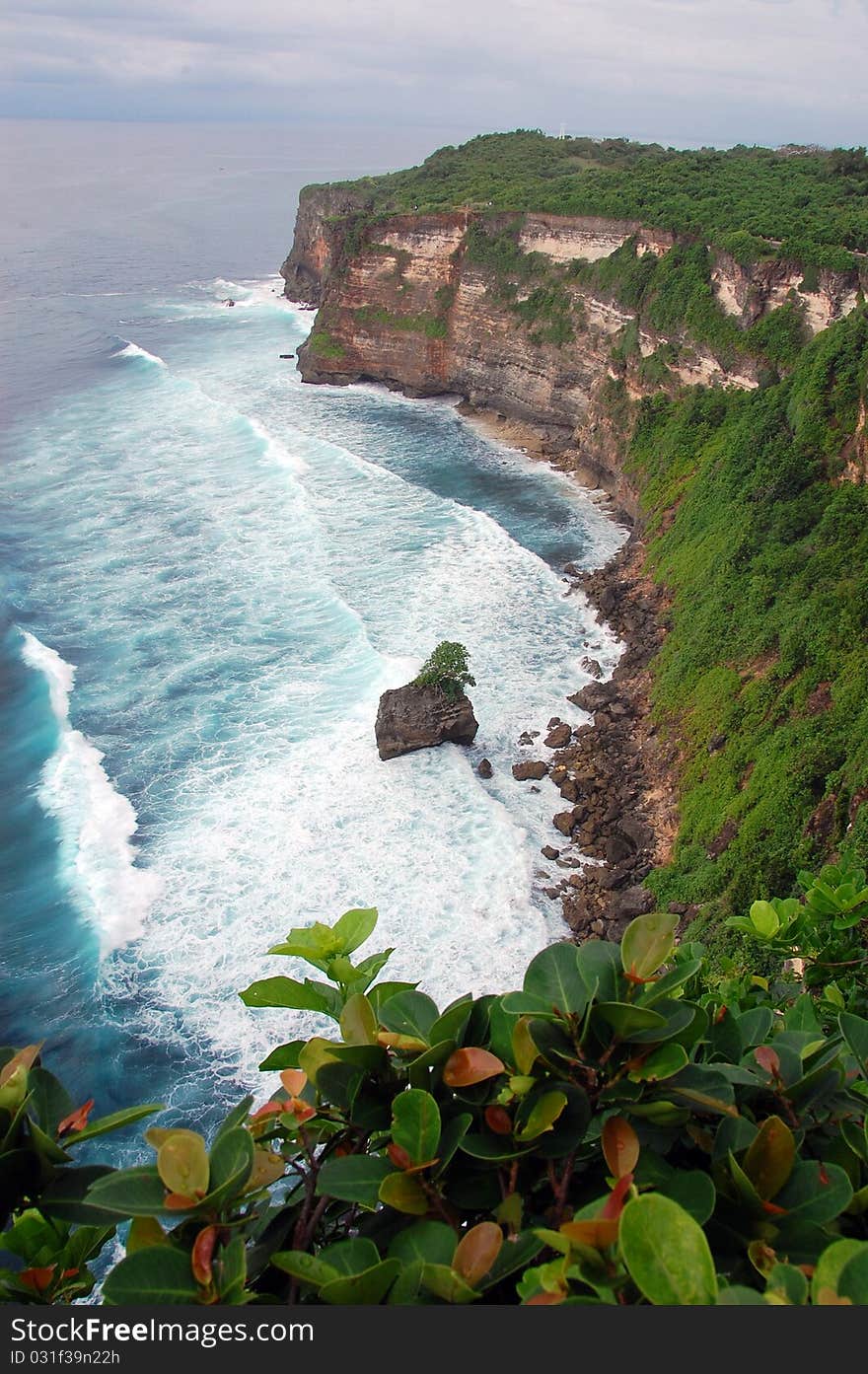 Uluwatu cliff in Bali, Indonesia