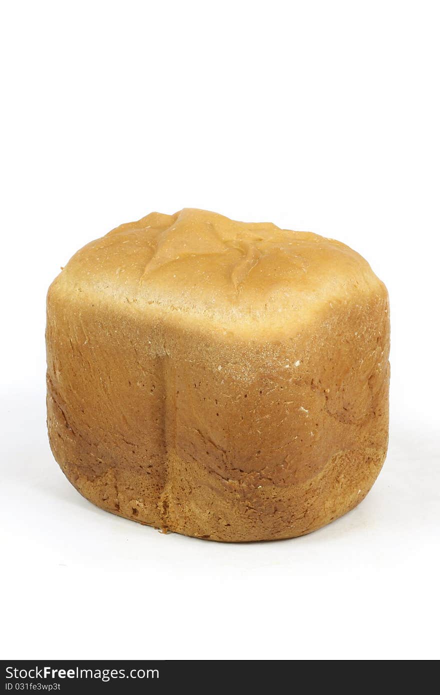 One bread on a white background