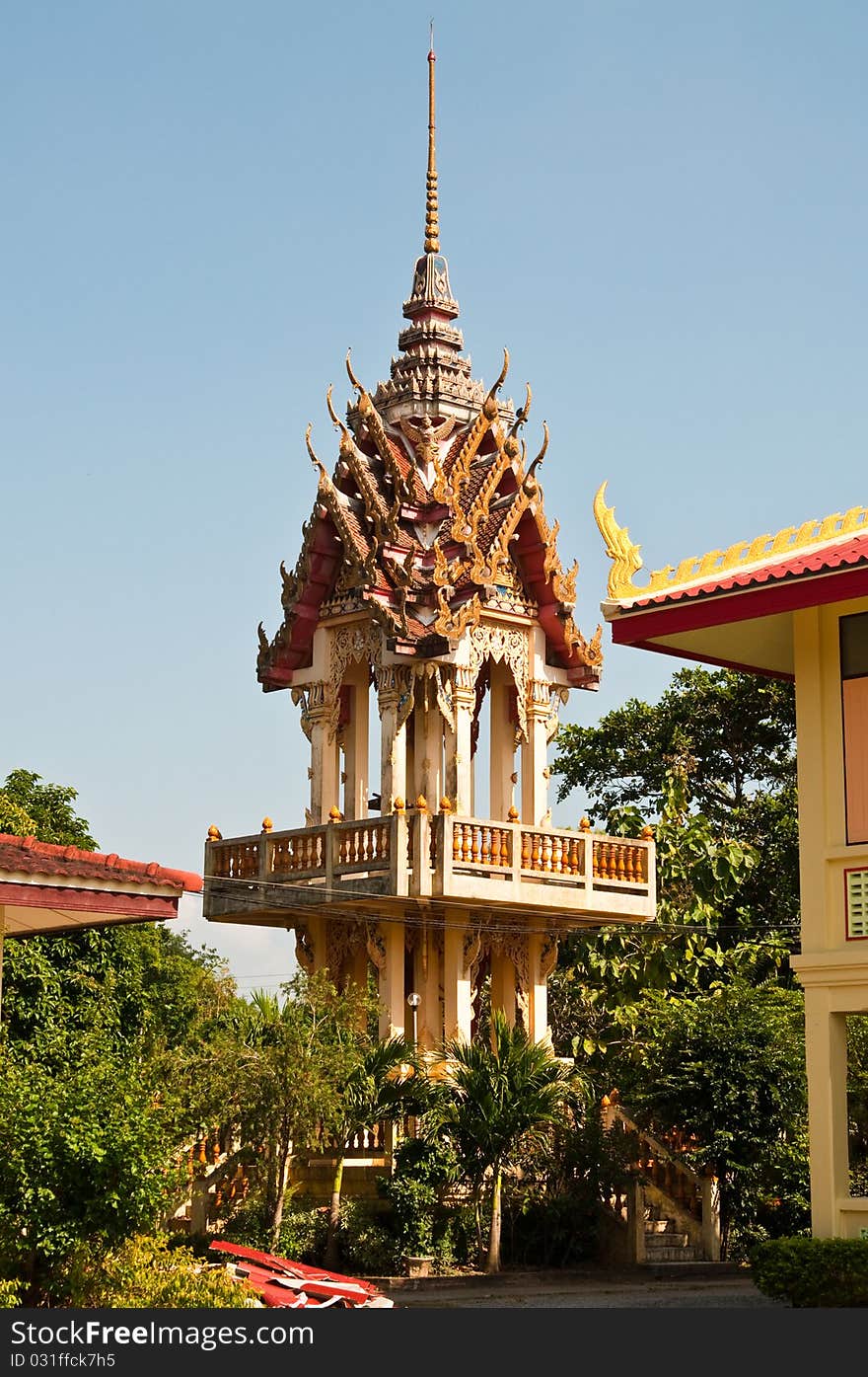 Belfry in the temple, Thailand.