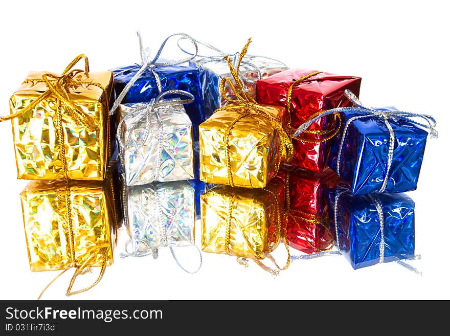 Set of colorful gift boxes