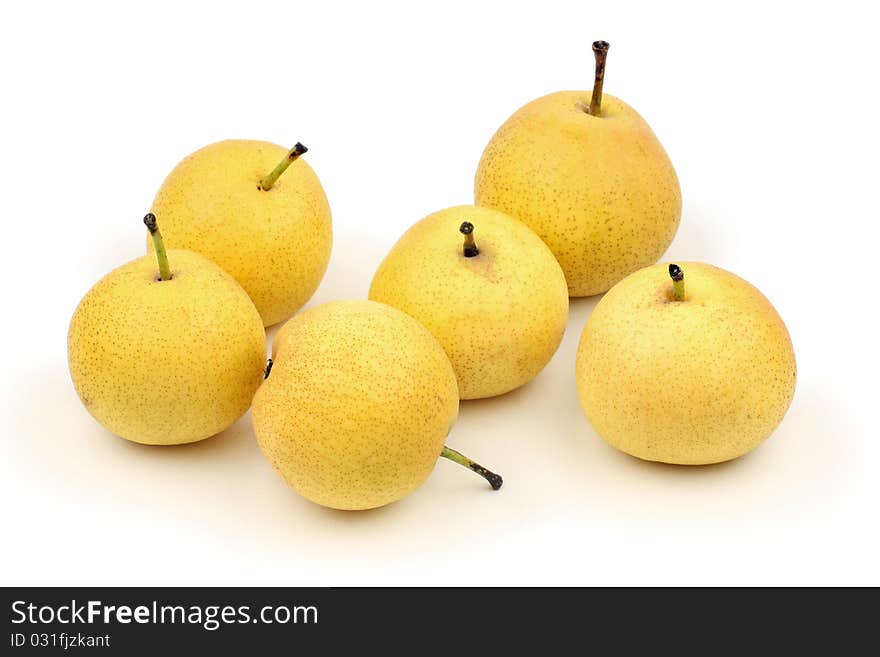 Tasty pear isolated on white background