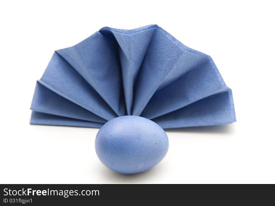 Blue Easter Egg With Napkin