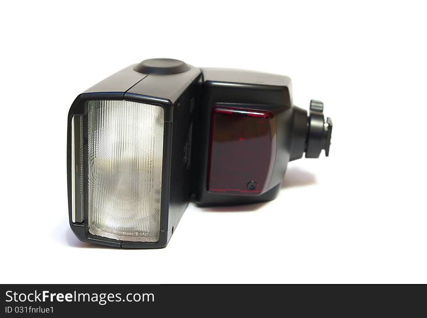 Photo of the electronic flash on white background