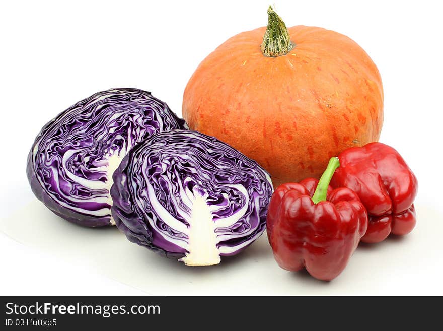 Set of different vegetables isolated on the white background. Set of different vegetables isolated on the white background