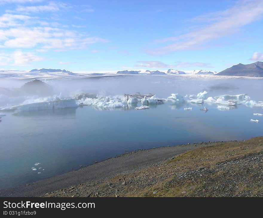 The mysterious “Jokulsarlon lake” in Iceland