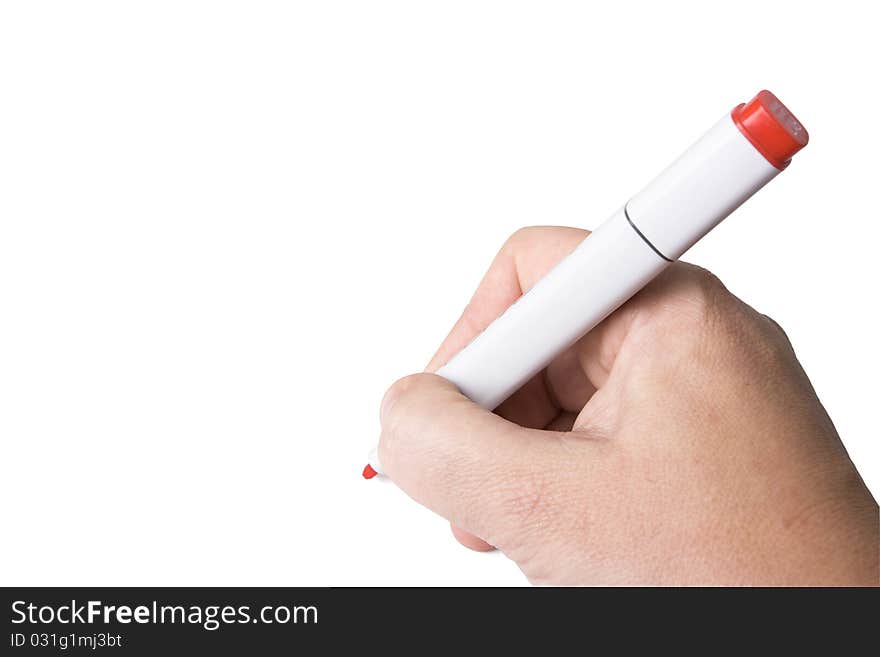 Hand Holding A Marker Pen