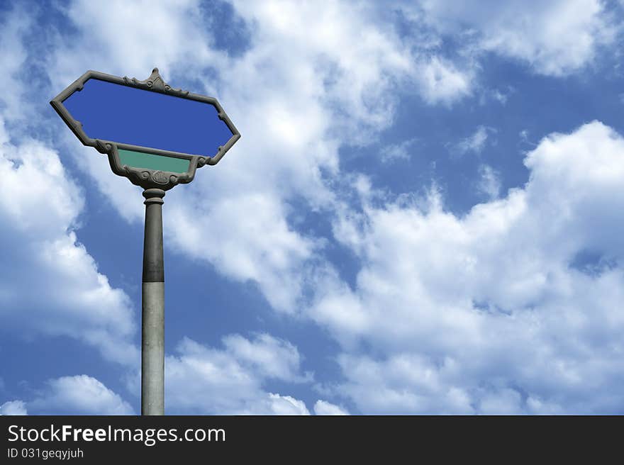 Blank thai sign sky